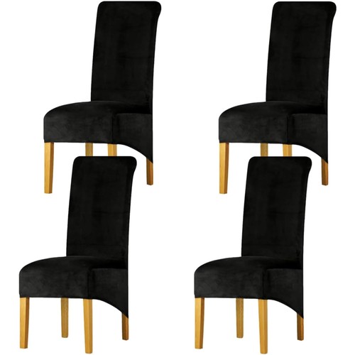Stuhlhussen 4er set - set, schwarz