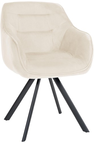 Stuhl russel samt creme - samt,