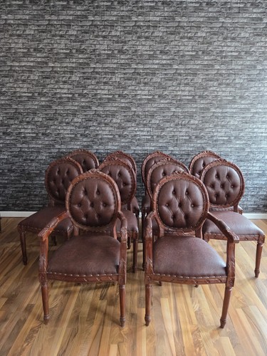 Stühle braun set teilig - ,